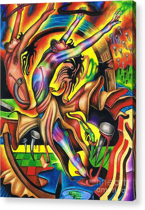 Art Acrylic Print featuring the drawing The Numinous Spectrum of Exaltation by Justin Jenkins