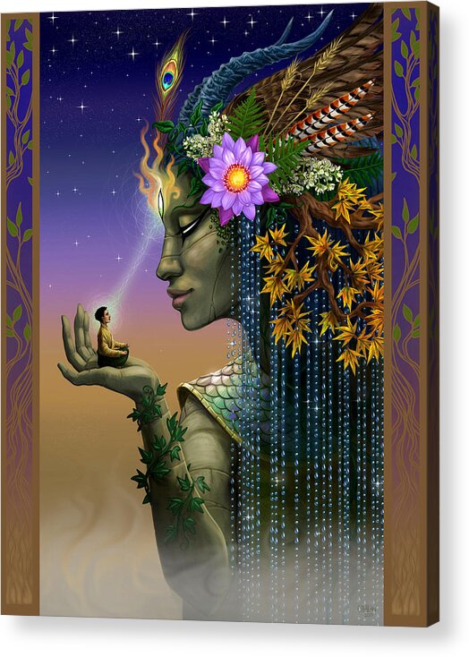 Gaia Acrylic Print featuring the painting Interconnected by Cristina McAllister
