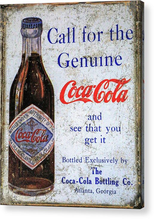Coca-cola Acrylic Print featuring the photograph Coca Cola by Donna Kennedy