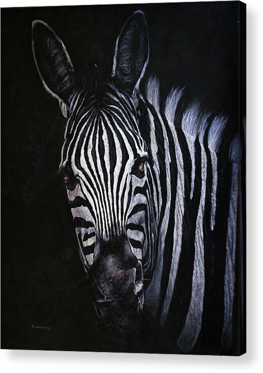 African Wildlife Acrylic Print featuring the painting Mischievious by Ronnie Moyo