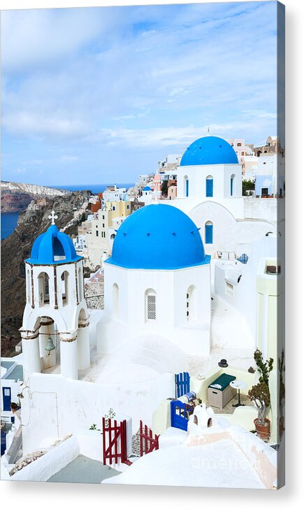 Greece Acrylic Print featuring the photograph Iconic Oia - Santorini - Greece by Matteo Colombo