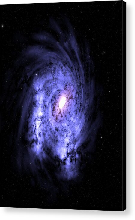 Space Acrylic Print featuring the digital art Sajas Galaxy by Robert aka Bobby Ray Howle
