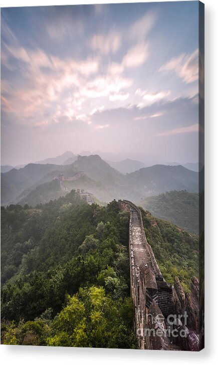 China Acrylic Print featuring the photograph Sunrise over the Great Wall of China by Matteo Colombo