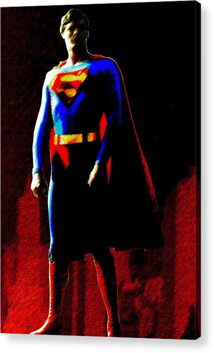 Pop Art Acrylic Print featuring the digital art Last Son Of Krypton by Saad Hasnain