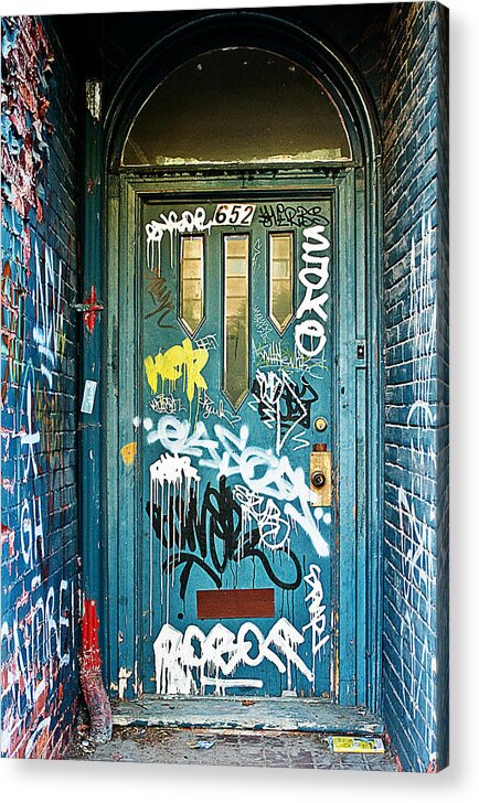 Grafitti Acrylic Print featuring the photograph Number 652 by Linda McRae