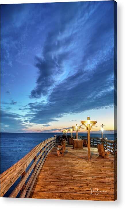 Kitty Hawk Pier Acrylic Print featuring the photograph Kitty Hawk Pier #7394 by Dan Beauvais