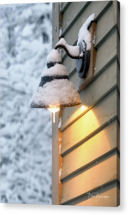 Icicle Acrylic Print featuring the photograph Light in the Snow #5787 by Dan Beauvais