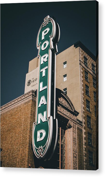 Architecture Acrylic Print featuring the photograph Portland by Mark David Gerson