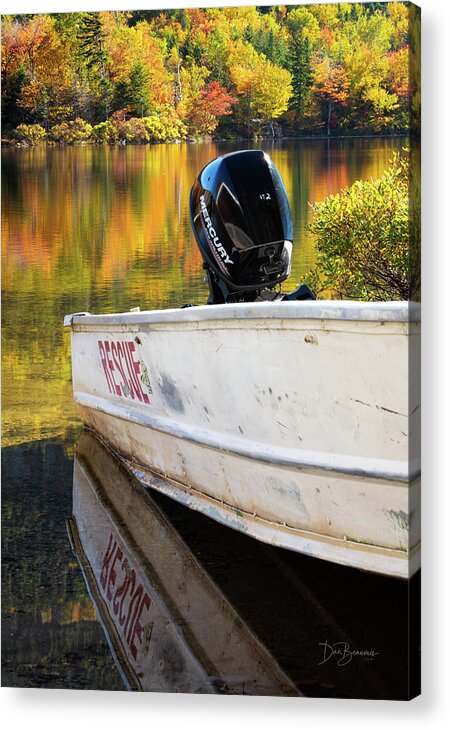 Fall Acrylic Print featuring the photograph Rescue Boat #6013 by Dan Beauvais