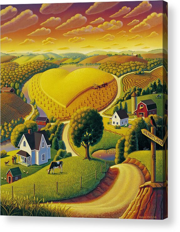Heartland Acrylic Print featuring the painting Heartland by Robin Moline