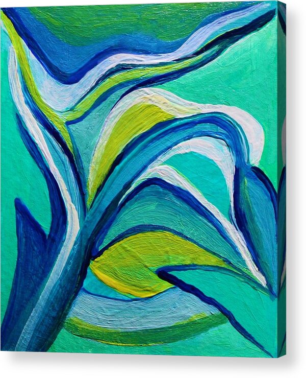  Acrylic Print featuring the painting Heavy Bud by Polly Castor