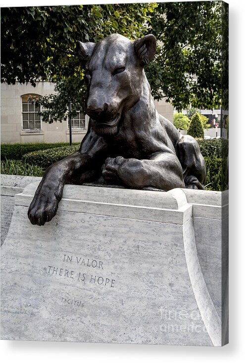 Commemorate Acrylic Print featuring the photograph At the National Law Enforcement Officers Memorial in Washington DC #3 by William Kuta