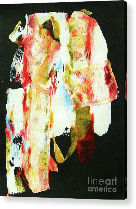Abstraction Acrylic Print featuring the painting CRAZY HORSE an American Hero by Thea Recuerdo
