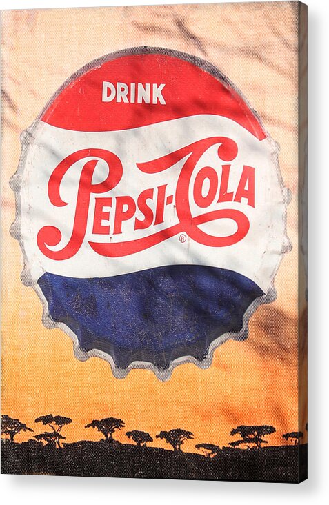 Pepsi Acrylic Print featuring the photograph Drink Pepsi by Donna Kennedy