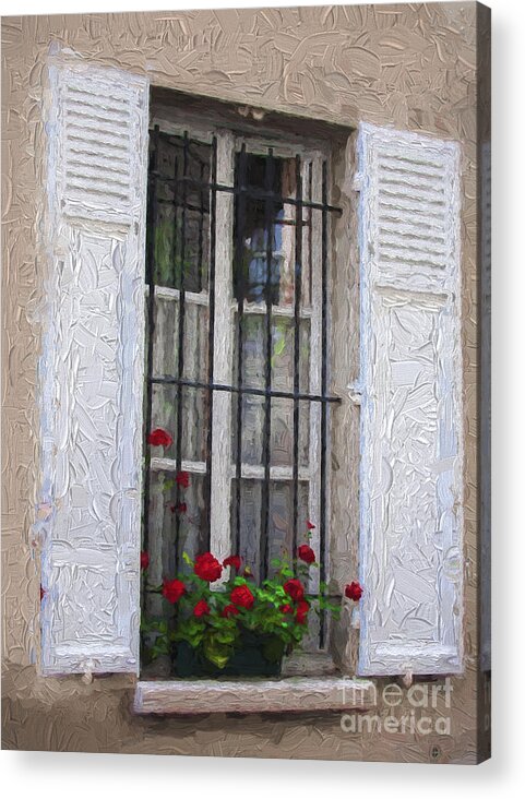 Paris Acrylic Print featuring the photograph Paris window box by Sheila Smart Fine Art Photography