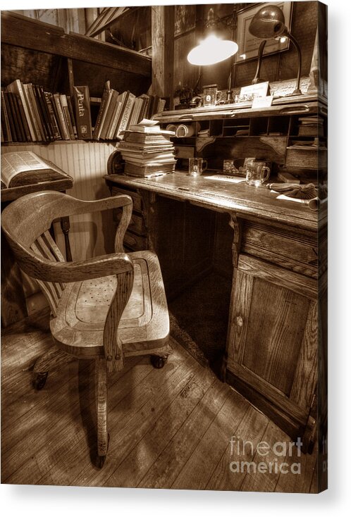 Print Shop Acrylic Print featuring the photograph The Editor's Desk by ELDavis Photography