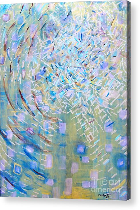 Abstract Acrylic Print featuring the painting The Source by Catherine Gruetzke-Blais