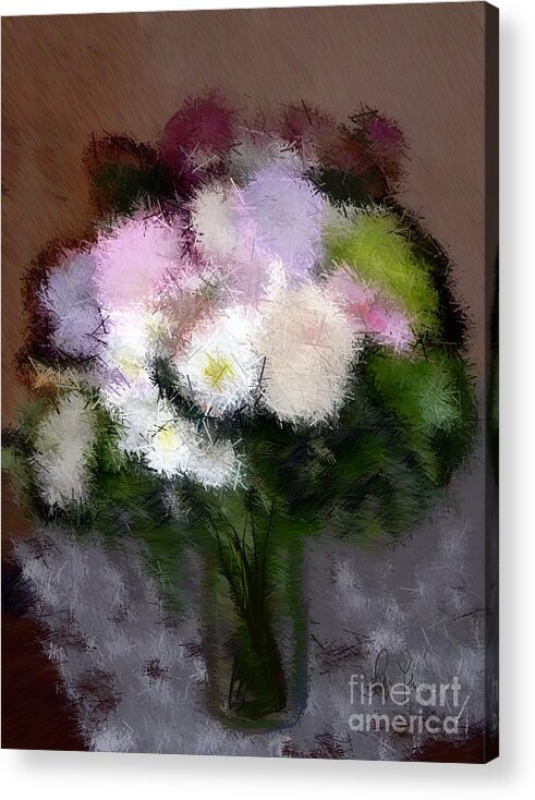 Digital Art Acrylic Print featuring the digital art Bouquet by Leo Symon