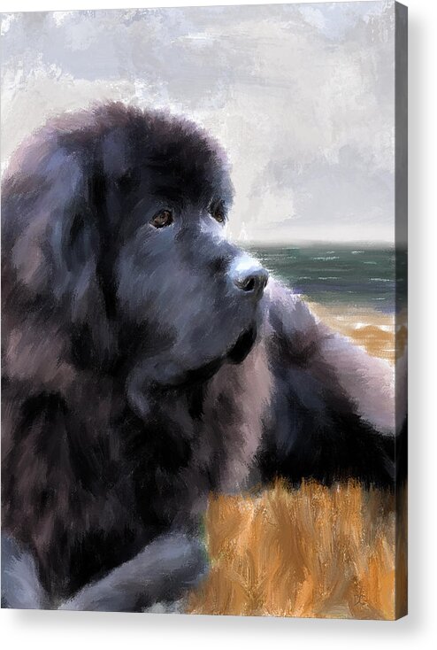 Dog Acrylic Print featuring the painting Marlene #1 by Diane Chandler