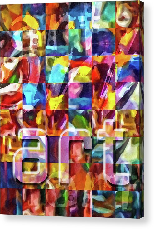 Art Type Acrylic Print featuring the painting Art Type by Lutz Baar