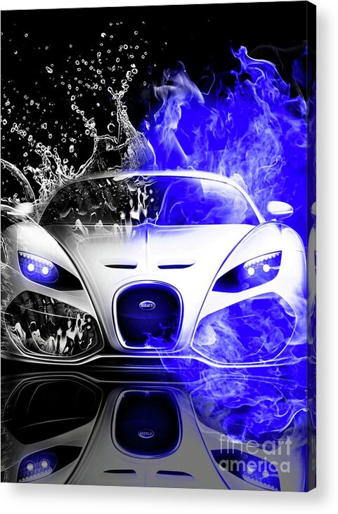 Automotive Acrylic Print featuring the photograph Bugatti by EliteBrands Co