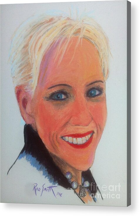 Pastels Acrylic Print featuring the pastel Christine Umlah by Rae Smith PAC