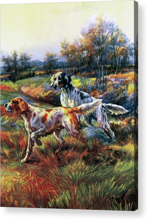 Outdoor Acrylic Print featuring the painting Into The Wind by Edmund Osthaus