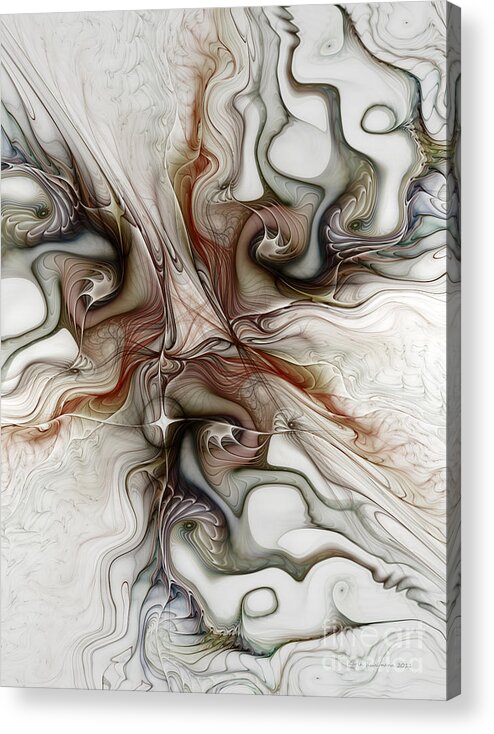 Delicate Acrylic Print featuring the digital art Sensuality by Karin Kuhlmann