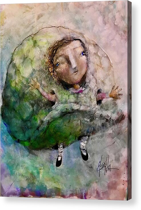 Girl Acrylic Print featuring the mixed media This is Me by Eleatta Diver