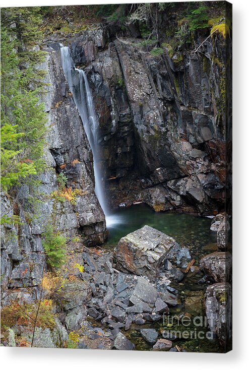 Bonner County Acrylic Print featuring the photograph Char Falls Autumn by Idaho Scenic Images Linda Lantzy