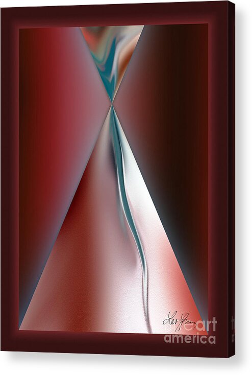 Hourglass Acrylic Print featuring the digital art Hourglass Of Love by Leo Symon