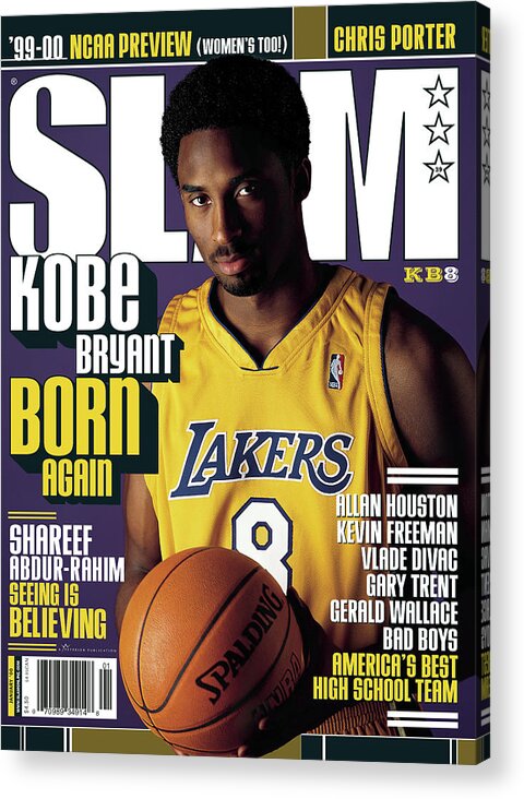 Kobe Bryant Acrylic Print featuring the photograph Kobe Bryant: Born Again SLAM Cover by Getty Images