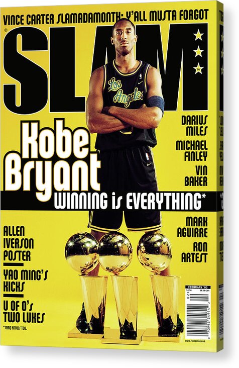 Kobe Bryant Acrylic Print featuring the photograph Kobe Bryant: Winning Is Everything SLAM Cover by Atiba Jefferson