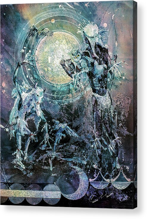  Acrylic Print featuring the painting Lunar Dance by Connie Williams