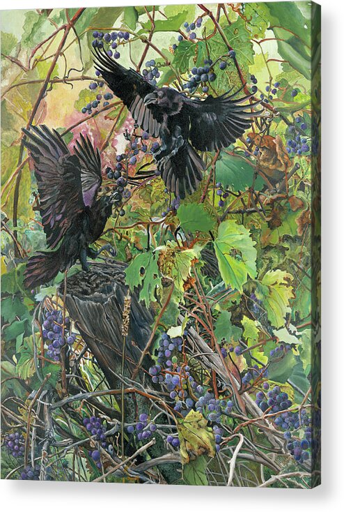 Grape Acrylic Print featuring the painting Harvest by Gail Chandler
