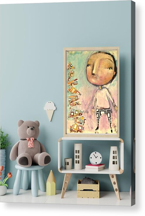  Acrylic Print featuring the mixed media Kids Room Art Print by Eleatta Diver