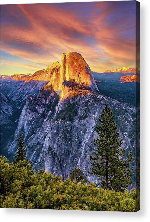 California Acrylic Print featuring the photograph Light on the Mountain by Dan Carmichael
