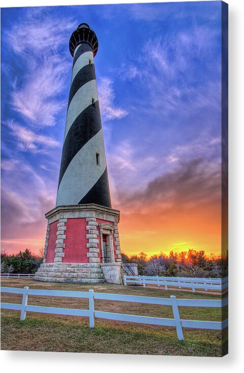North Carolina Acrylic Print featuring the photograph Lighthouse Sunrise by Dan Carmichael