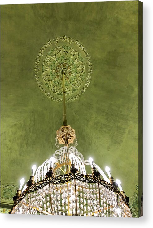 Sicilian Chandelier Acrylic Print featuring the photograph Sicilian Chandelier 2 by Georgia Clare