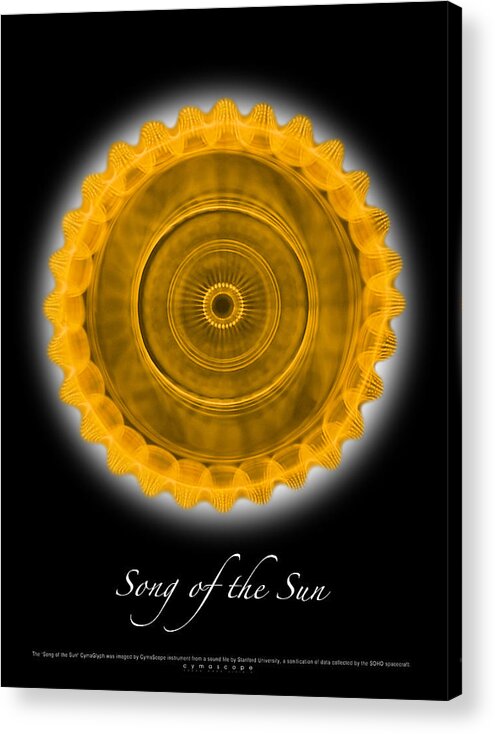 Cymatics Acrylic Print featuring the photograph Song of the Sun #3 by CymaScope