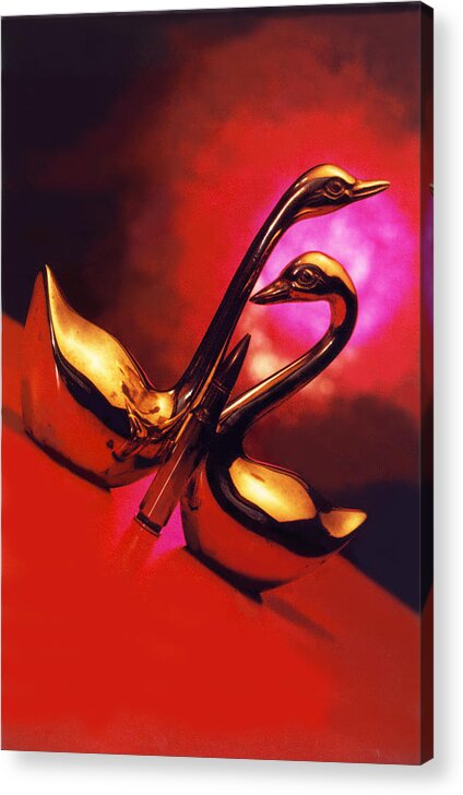 Brass Acrylic Print featuring the photograph Blood Red Brass by Tom Baptist