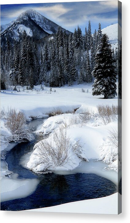 Wasatch Mountains Acrylic Print featuring the photograph Wasatch Mountains in Winter #7 by Douglas Pulsipher
