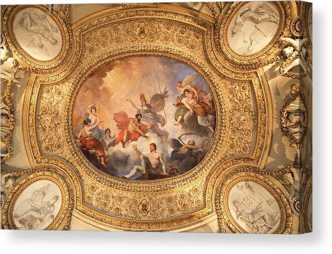 Ceiling Art Of The Louvre 6 Canvas Print Canvas Art By Hany J
