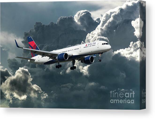 Delta Air Lines Boeing 757 26d Canvas Print