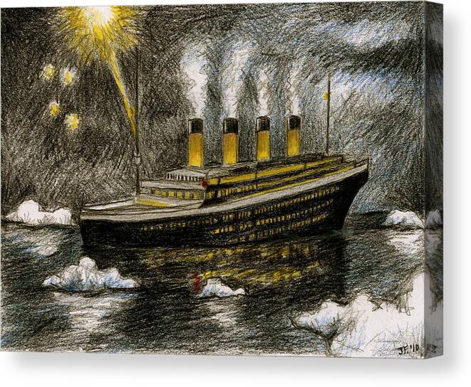 Titanic Sinks Canvas Print
