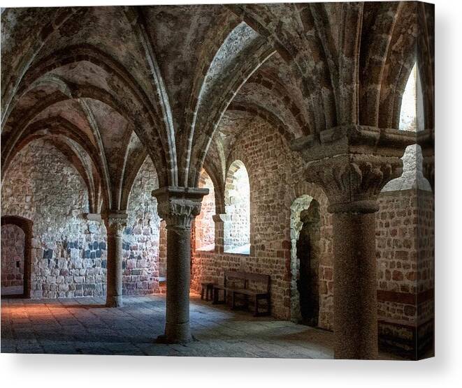 Arched Room In A Medieval Castle L B Canvas Print