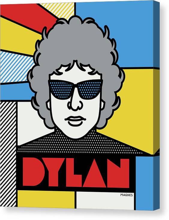 Pop Art Canvas Print featuring the digital art Dylan by Ron Magnes