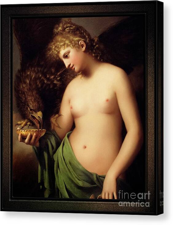 Hebe Canvas Print featuring the painting Hebe Offering Cup to Jupiter by Gaspare Landi Fine Art Old Masters Reproduction by Rolando Burbon
