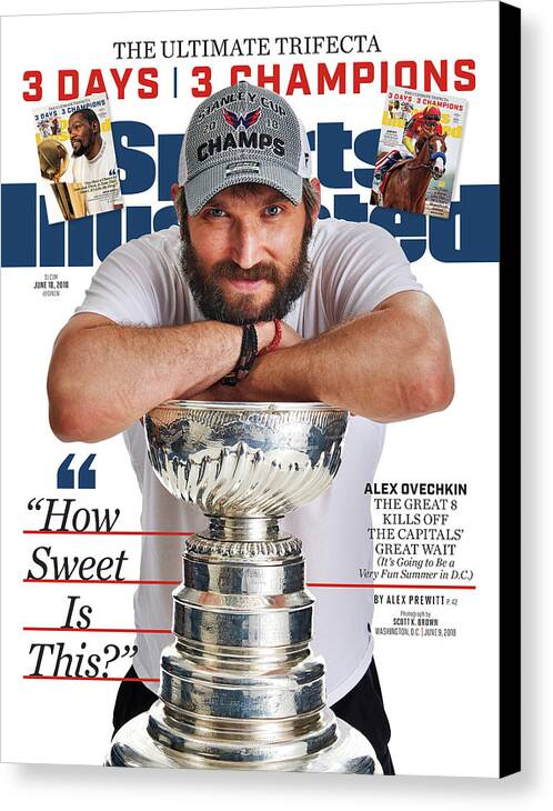 Magazine Cover Canvas Print featuring the photograph The Ultimate Trifecta 3 Days, 3 Champions Sports Illustrated Cover by Sports Illustrated