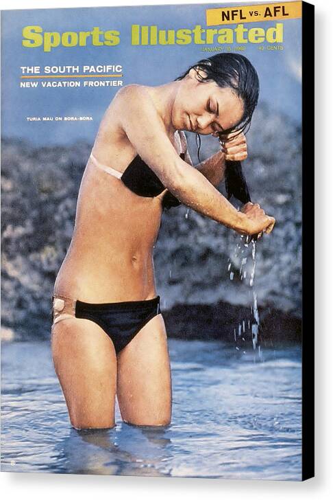 Social Issues Canvas Print featuring the photograph Turia Mau Swimsuit 1968 Sports Illustrated Cover by Sports Illustrated